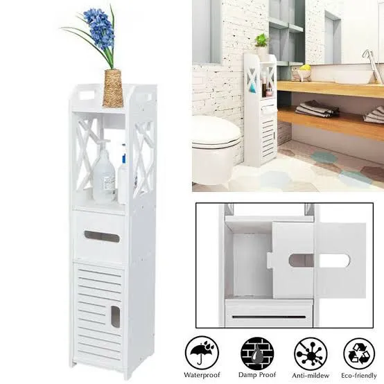 AFT Toilet Storage Cabinet Bathroom Waterproof Shelf | Lazada PH