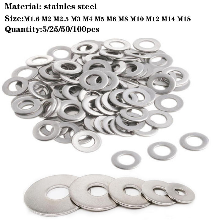 5-100pcs-304-stainless-steel-flat-washer-metal-flat-washer-m1-6-m2-5-m3-m4-m5-m6-m8-m10-m12-m14-m18-m20
