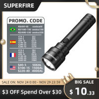 SUPERFIRE C20-G Zoom 7W Powerful Flashlight 5 Modes 18650AAA Battery. USB-C Rechargeable Tactical Torch For Camping Fishing