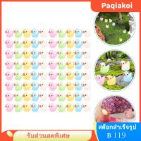 Paqiakoi 100pcs Mini Duck Futurines Resin Duck รูปปั้น Mini Duck Futurines ตกแต่งสำหรับบ้าน