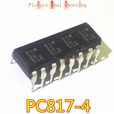 10Pcs ใหม่ Original นำเข้า Optocoupler PC817-4 PC817 Optocoupler DIP16