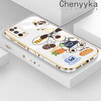 เคส Chenyyka สำหรับ Realme X7 X7 Pro 4G X7 Pro 5G ลายการ์ตูนรูปสุนัขคุกกี้สุนัขเคลือบด้านข้างดีไซน์ใหม่เคสโทรศัพท์ซิลิโคนฝาปิดเลนส์เต็มกล้องป้องกันกล่องกันกระแทก Softcase