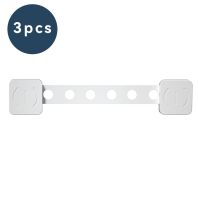 ▤✿✺ MIRTHBABY 3Pack white Safety Child Locks for Cabinets Drawers Fridge Toilet Latches Baby Proofing Strap Locks