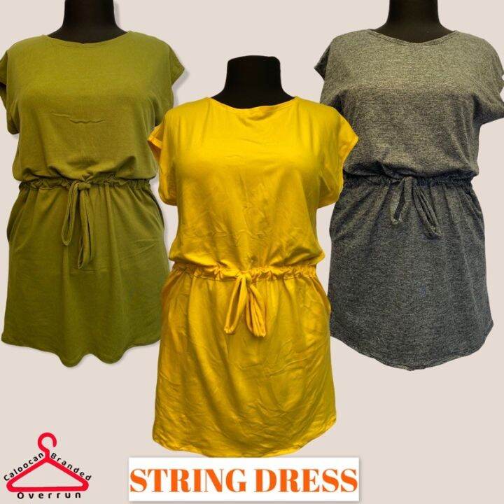 PLUS SIZE STRING DRESS XL2XL WITH SIDE POCKET Lazada PH