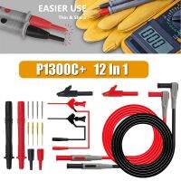 【❂Hot On Sale❂】 zhufengdi558151 แคลมป์หัววัดแบบเปลี่ยนได้ Probe Multimeter มาก P1300c P1300b 12หัวใน1ทดสอบหลายเมตรชุดนำและตัวหนีบปากจระเข้สำหรับมัลติมิเตอร์