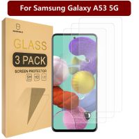 (ปกป้องหน้าจอ S) Mr. Shield [3แพ็ค] ออกแบบมาสำหรับ Samsung Galaxy A53 5G [กระจกเทมเปอร์] [แก้วญี่ปุ่นความแข็ง9H] ปกป้องหน้าจอ