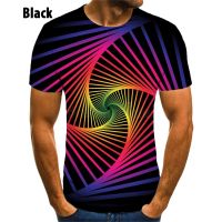 2022 Newest 3D Printing T Shirt Black And White Vertigo Hypnotic Unisxe Funny Short Sleeved Tees Men/women Tops Pullover Tee