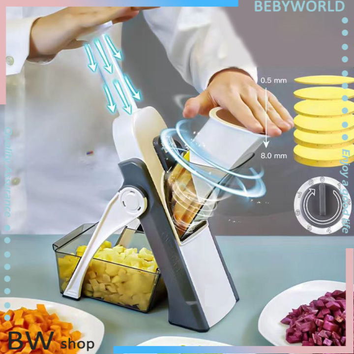 Slicer Chopper Dicer Vegetable Fruits Chopper Cutter With Stainless Steel  Blade Pusher With 30+