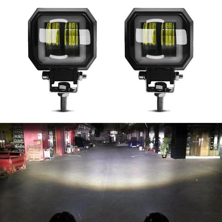 2-ชิ้น-ไฟสปอร์ตไลท์-led-12v-ไฟ-led-60w-แสงไฟสีขาว-ไฟหรี่สีน้ำเงิน-ไฟสปอตไลต์-ไฟตัดหมอกรถยนต์-มอเตอร์ไซค์-อะไหล่แต่งรถย-บริการเก็บเงินปลายทาง