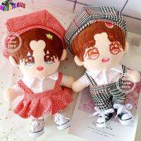 Rhpop BTS 20CM Yibo EXO ชุดตุ๊กตาสีดำ,ชุดเดรสเรโทรกระโปรงลายสก๊อตอุปกรณ์ตุ๊กตาของเล่น【low price】