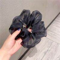 【COD】ขนาดใหญ่ Scrunchies Organza ผมผูกสายผมยืดหยุ่น