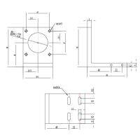 【✱2023 HOT✱】 natuidao13965 เครื่องแกะสลักเลเซอร์ Nema 23 34วงเล็บยึด57 86สเต็ปเปอร์มอเตอร์ติดตั้งเหล็กโลหะผสมสีดำชิ้นส่วน Cnc Diy