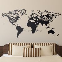 Big Size Wall Sticker World Map Home Decor Living Room Bedroom Vinyl Art Decals Atlas Removable Mural Wallpaper House B2-023