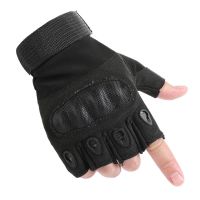 [COD] Tactical black shell outdoor riding half-finger anti-slip sports protection mountaineering training soft hard men