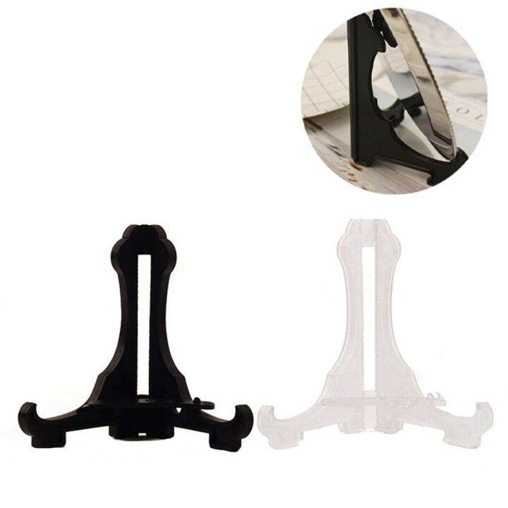 BOBRU Black Portable Picture Frames Home Decor Photo Pedestal Badge Plate Holder Easels Stander