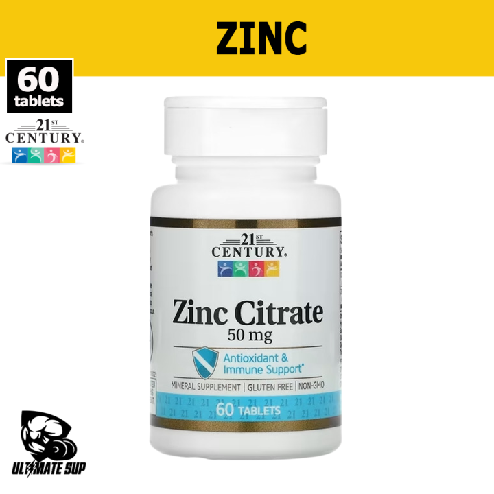 21st Century, Zinc Citrate, Chelated Zinc, Mineral Supplement ...
