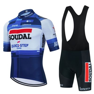 Quick Step Team Cycling Jersey Set 2023 Summer Cycling Clothing MTB Bike Clothes Uniform Maillot Ropa Ciclismo Man Bicycle Suit