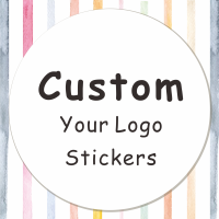 500 PCS Custom Logo Sticker Labels Stickers Label Wedding Birthday Baptism Party Design Your Own Sticker Personalized Packaging