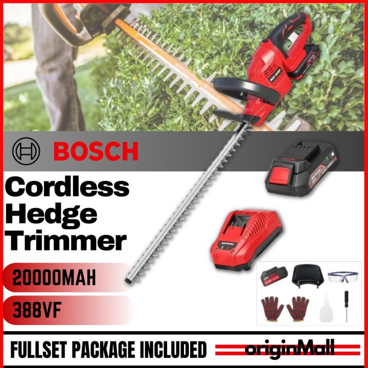 BOSCH Cordless Hedge Trimmer 20 in with Battery Electric Shrub Grass Trimmer Pruning Saw Garden