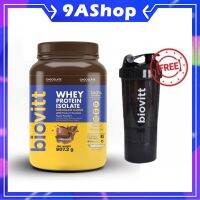 ?ฟรีแก้วเชค? ?biovitt Whey Protein Isolate เวย์โปรตีน ไอโซเลท รสช็อกโกแลต 2 ปอนด์ เสริมกล้ามคมชัด อร่อย โปรตีน 34 กรัม ไร้น้ำตาล คุ้มราคา ละลายไว