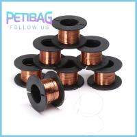 PETIBAG 1/5/10PCS เส้นผ่านศูนย์กลาง 1 มม. ฉนวนกันความร้อน DIY ลิงค์ PCB สายกระโดดโทรศัพท์ ลวดเคลือบ สายเชื่อม ลวดบัดกรีทองแดง สายคอยล์