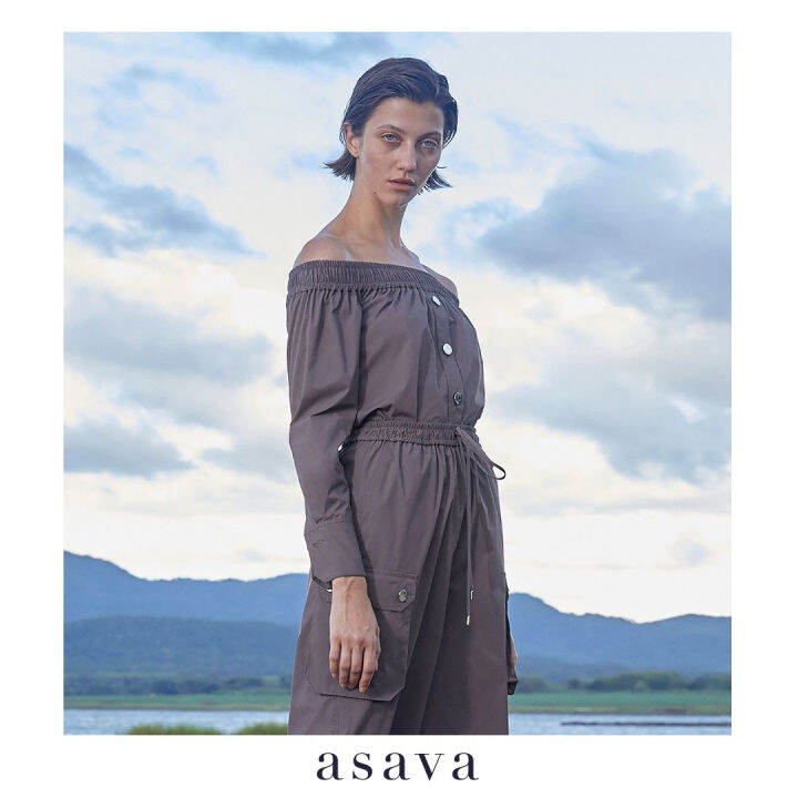 asava-aw21-rachel-off-the-shoulder-blouse-เสื้อผู้หญิง-เปิดไหล่-แขนยาว