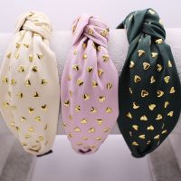 Bohemian Ethnic Cotton Center Knot Hairband Heart Stamping Knotted Headband Hair Accessories