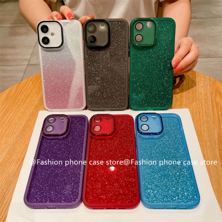 phone-case-เคส-vivo-y27-y78-4g-5g-เคสใสของแข็งสีแวววาวเลนส์ในตัวฟิล์มป้องกันฝาหลังนุ่ม-vivoy27-2023