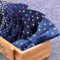 ♀∈✹ Brand New 100 Microfiber Bowtie Woven Dot Checked Stripped Bow Tie Butterfly Wedding Dress Mens Formal Dot Dog Butterfly Blue