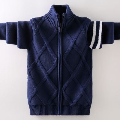 Winter Childrens Sweater Keep Warm New Cotton Clothing Cardigan Sweater Boys Clothes Childrens Knitted Sweater Coat
