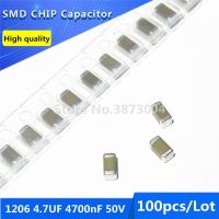 ♦ 100pcs 1206 4.7UF 4700nF 50V X5R 10 Thick Film Chip Multilayer Ceramic Capacitor