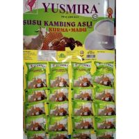 YUSMIRA SUSU KAMBING ASLI KURMA-MADU นมแพะแบบผง พร้อมชง แผง 20 ซอง รสหวาน