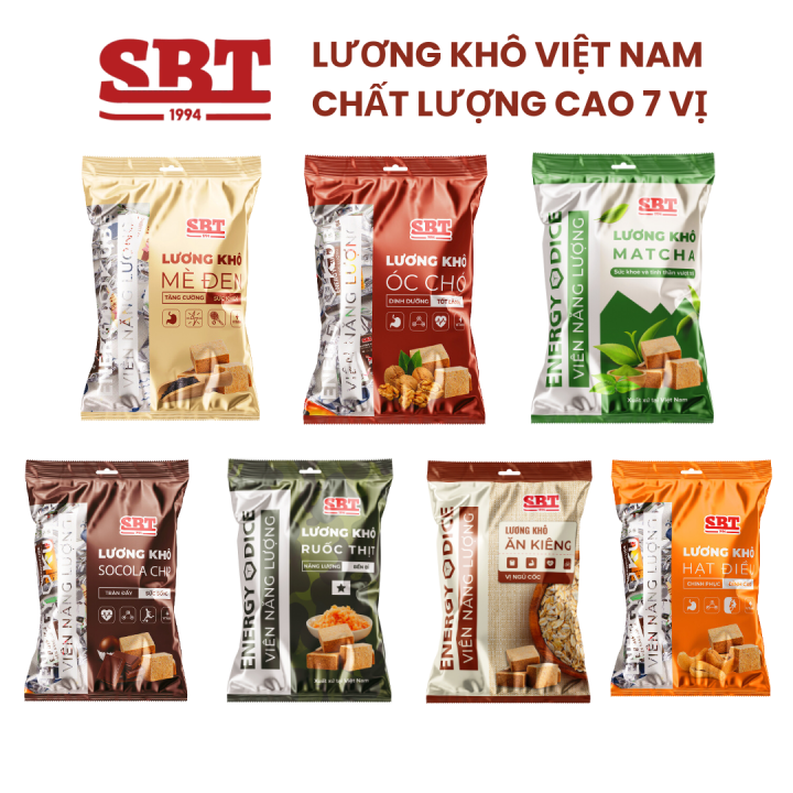 Lương Khô Mini SBT 7 Vị Gói 500g, Lương Khô Việt Nam Bổ Sung Năng Lượng ...