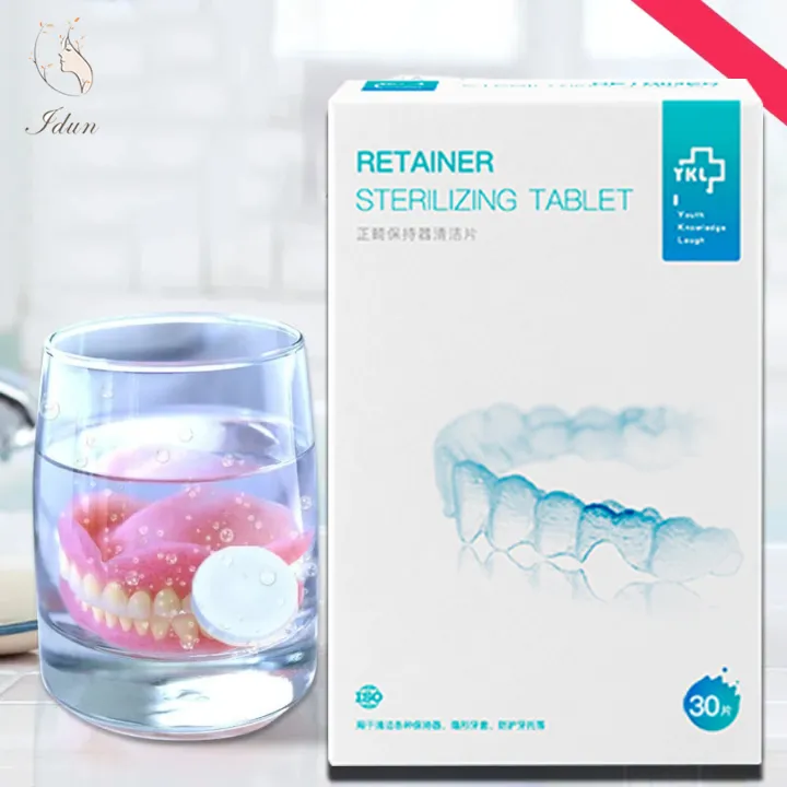 Idun 30 PCS Denture Teeth/Brace Cleaning Tablet Effective Antiseptic