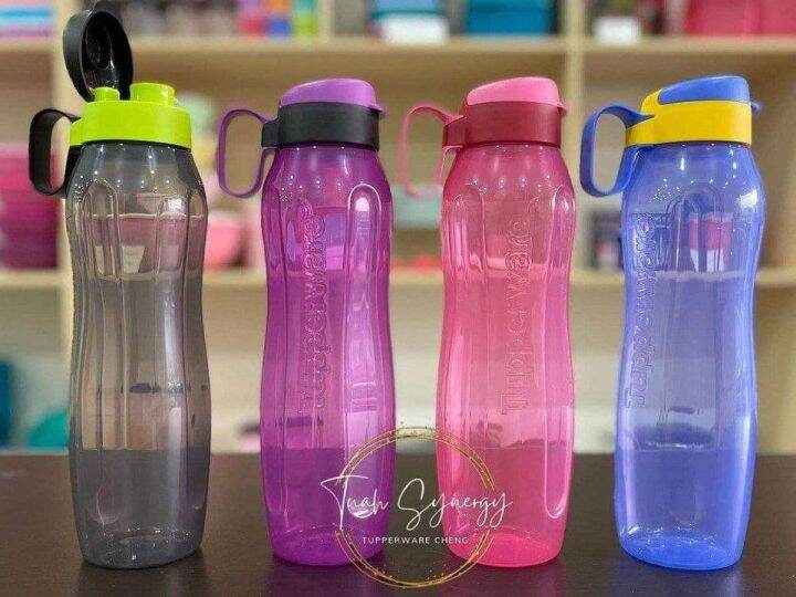 Tupperware Slim Eco Bottle 1L with Handle Botol Air 1L botol BPA FREE ...