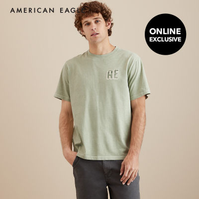American Eagle Super Soft Logo Graphic T-Shirt เสื้อยืด ผู้ชาย โลโก้ กราฟฟิค (NMTS 017-3139-343)