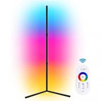 RGB Floor Lamp Standing Random Effects Solid Color Touch Sensitive Remote Dimmable LED Colorful Corner Light for Gaming Room