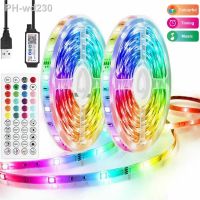 Music Sync RGB LED Strip Lights Bluetooth 45M(3 Rolls Of 15M) USB Color Change Smart Remote Control APP Control For Home Decor