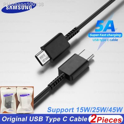 Original Samsung Super PD Fast Charger Cable 5A 25W USB C To Type C Cabel Kabel For Galaxy S23 Ultra S22 Note 20 A54 A53 5G Cord