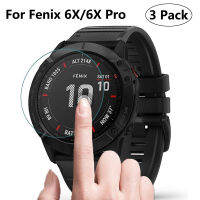 3 แพ็คสำหรับGarmin Fenix 6/6X Proป้องกันหน้าจอกระจกนิรภัยป้องกันรอยขีดข่วนและฟองฟรี