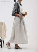 ♛ Cotton Linen Apron for Women Cross Back Apron Pinafore Dress for Kitchen Baking Cooking Gardening Work Coffee Flower Store