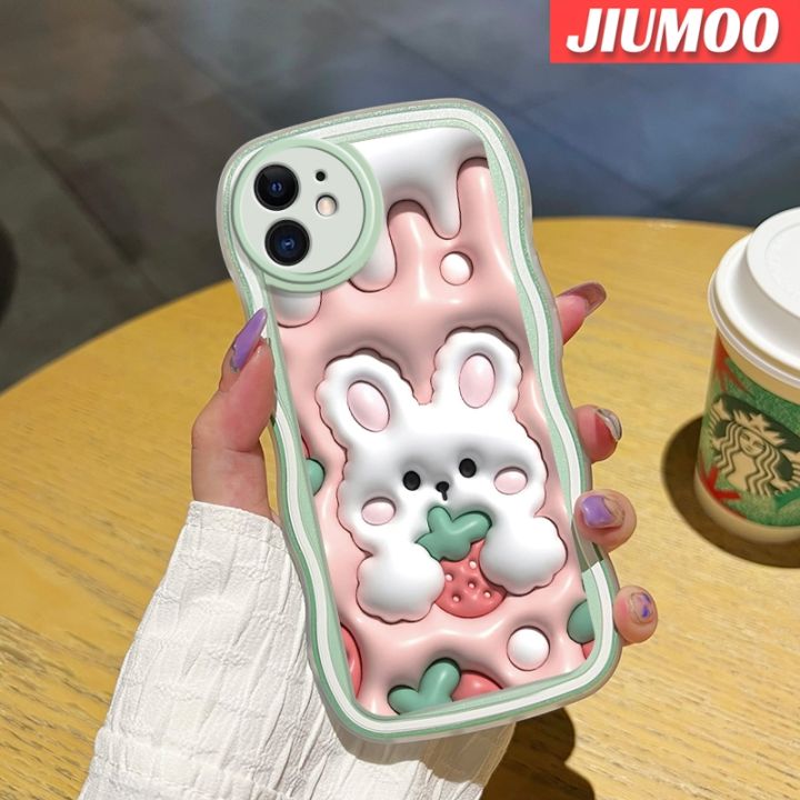 jiumoo-เคสโทรศัพท์กันกระแทกสำหรับ-vivo-y51-2020-y31-2021-y51a-2021-y53s-y33ลายการ์ตูน3d-ลายกระต่ายสตรอเบอร์รี่แฟชั่นเคสโทรศัพท์แบบนิ่มกันกระแทกเคสซิลิโคนใสสีสันสดใสป้องกันเลนส์กล้องเคสใส