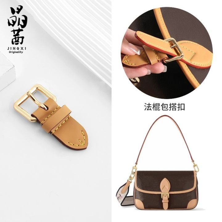 suitable for LV Diane French stick bag shoulder strap transformation armpit leather  bag belt replacement Messenger accessories anti-wear buckle