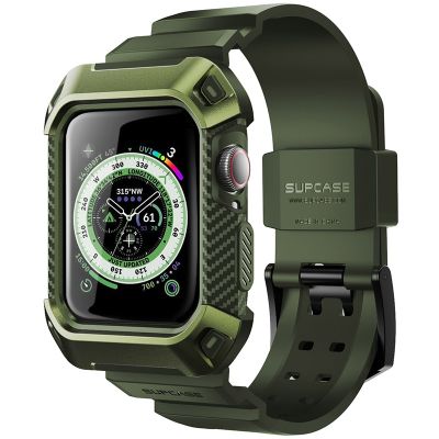 ✈✻▥ SUPCASE do Apple Watch 8/7 Case (45mm) UB Pro wytrzymała obudowa ochronna do Apple Watch 6/SE/5/4 (44mm) z opaskami na pasek