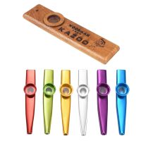 6 Colors Metal Kazoo Musical Instruments Good Companion with Wooden Kazoos,Exquisite Instrument Easy and Have Fun