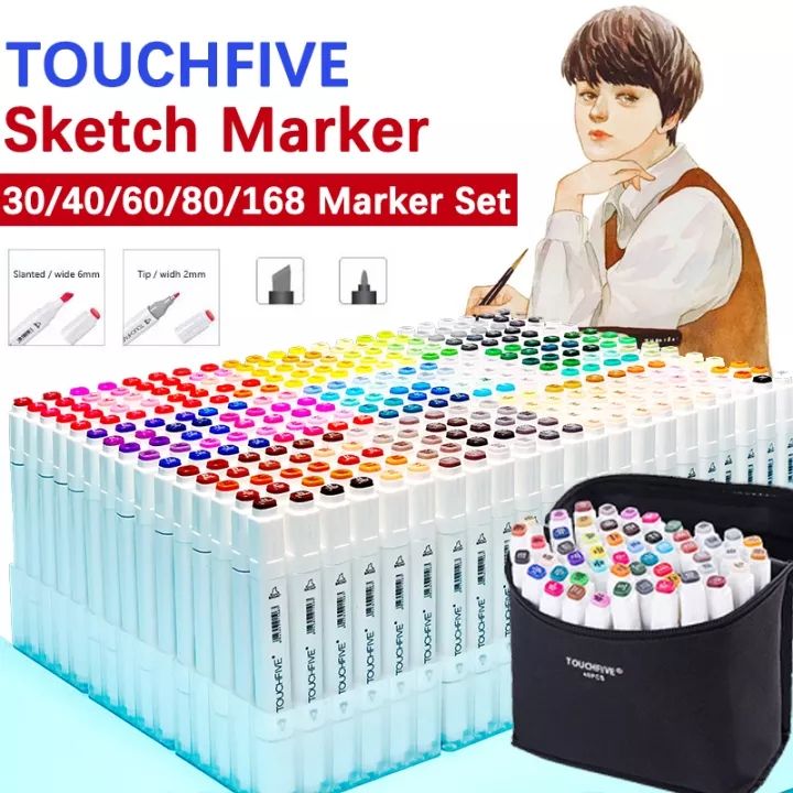 168 colors single art markers brush