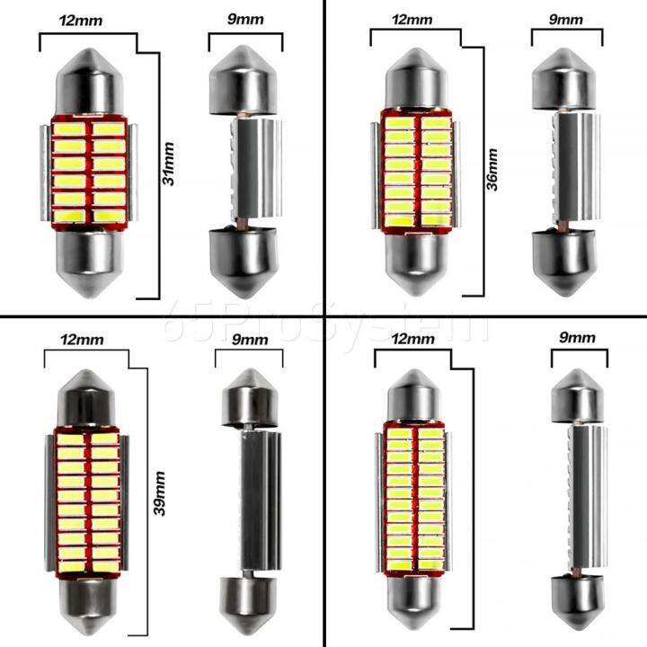 65infinite-แพ๊ค-10-c5w-4014-12smd-31mm-10x-led-c5w-4014-12smd-ขนาด-31mm-ไฟโดม-ไฟอ่านหนังสือ-ไฟห้องโดยสาร-ไฟหัวเก๋ง-ไฟส่องป้ายทะเบียน-กระจายแสง-180องศา-canbus-super-bright-ความสว่างสูง-สี-ขาว-white