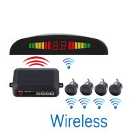 Car Auto Parktronic Wireless Parking Radar System With 4 Sensors Reversing Monitor Detector LED Display Alarm Systems  Accessories