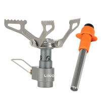 Lixada Camping Cooking Utensil Set Titanium Alloy Gas Stove and Cooking Lighter Kit Outdoor Camping Picnic Stove Lighter Set