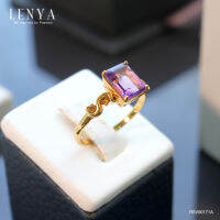 Lenya Jewelry แหวนเงินแท้ 925 ประดับอัญมณีแท้ เม็ดโต ดีไซน์สุดคลาสิค เหมาะสำหรับสวมใส่กับเสื้อผ้าทุกชุดทุกสไตล์